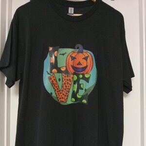 Fall Graphic Print T-Shirt Large
